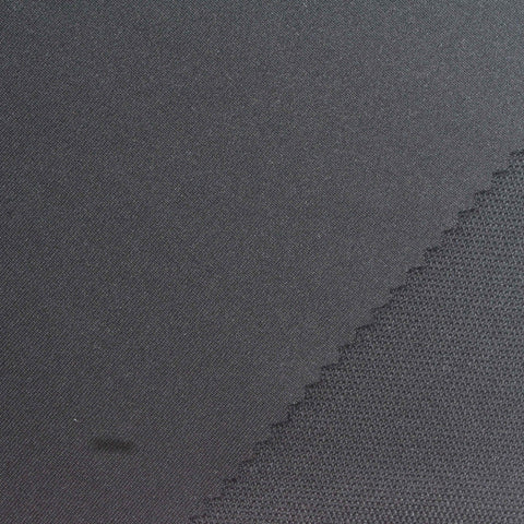 Dark Grey Heathered-Marl Scuba Knit, Polyester, 300 gsm