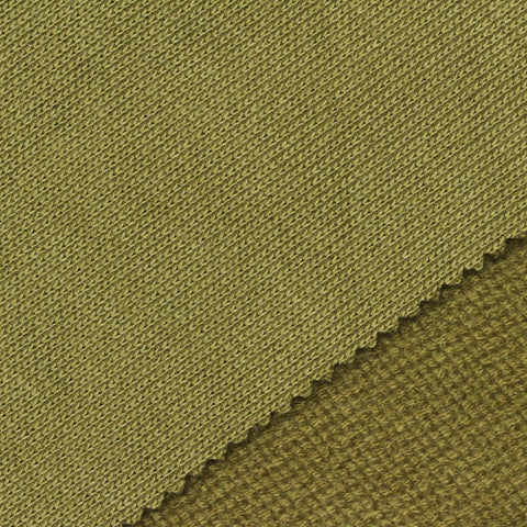 Olive Marl French Terry, Poly-Acrylic