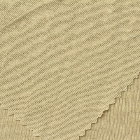 100% Cotton Rib Knit Fabric, 170 gsm, 180 cm — Khaki