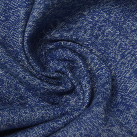 Blue Marl Chunky Knit, Cotton-Poly, 189 gsm