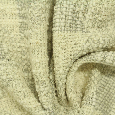 Off-White Tone-on-Tone Jacquard, Cotton-Poly