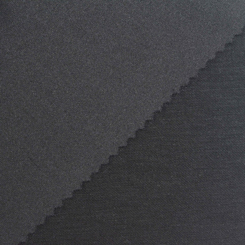 Modal Polyester Stretch Scuba Knit Fabric, 240 gsm, 165 cm — Black