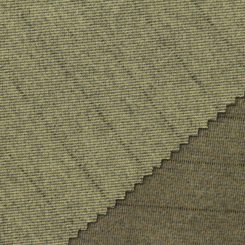Olive Green Horizontal-Stripe Knit, Polyester