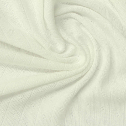 Cream Dots Pointelle Knit