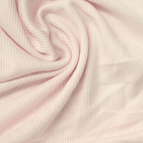 Viscose Stretch Rib Knit Fabric, 240 gsm, 120 cm — Beige