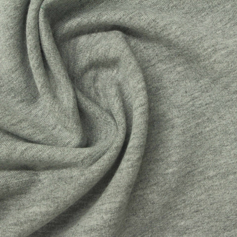 Heather Grey Marl French Terry, Poly-Cotton, 210 gsm, 180 cm