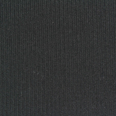 Brushed Polyester Stretch Rib Knit Fabric, 270 gsm, 165 cm — Grey