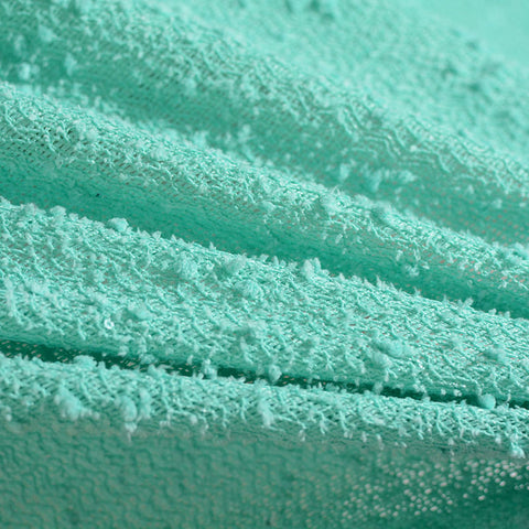 100% Polyester Chunky Knit Fabric, 250 gsm, 158 cm — Green