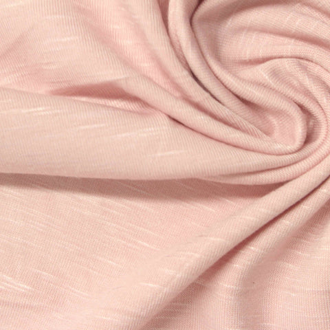 Light Pink Marl Jersey Knit, Poly-Viscose, 240 gsm