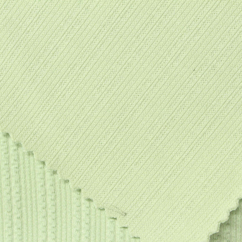 Light Green Tone-on-Tone Rib Knit, Polyester, 298 gsm
