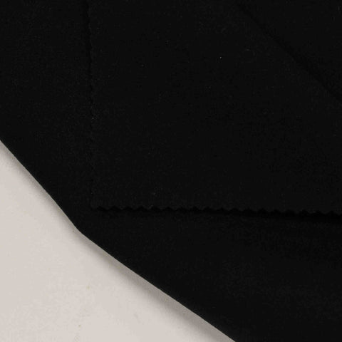 Brushed Nylon Stretch Knit Fabric, 270 gsm, 152 cm — Black