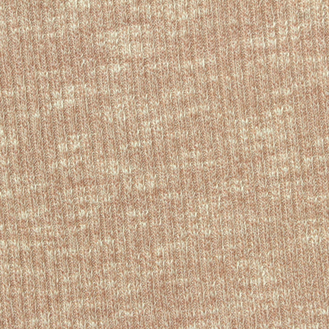 Brown Marled-Stripe Rib Knit, Viscose-Poly
