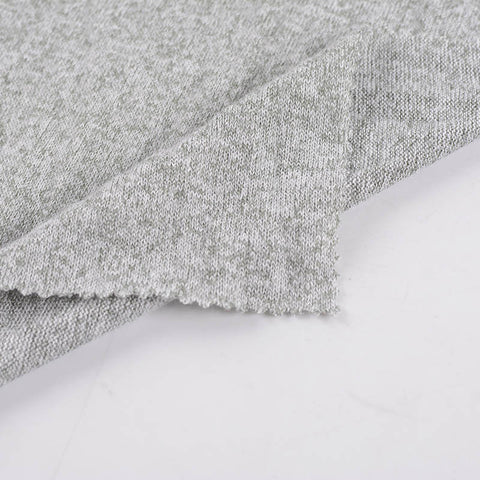 Light Grey Marl Jersey Knit, Viscose-Poly, 188 gsm