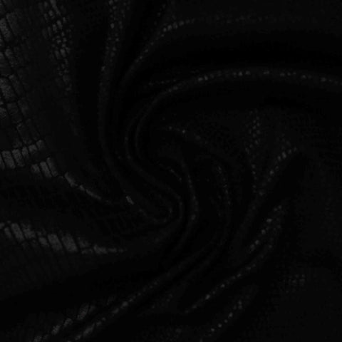 Polyester Stretch Jersey Knit Fabric, 146 gsm, 150 cm — Black