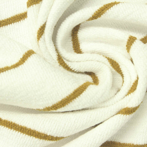 Cream Diagonal-Stripe Jersey Knit, Cotton