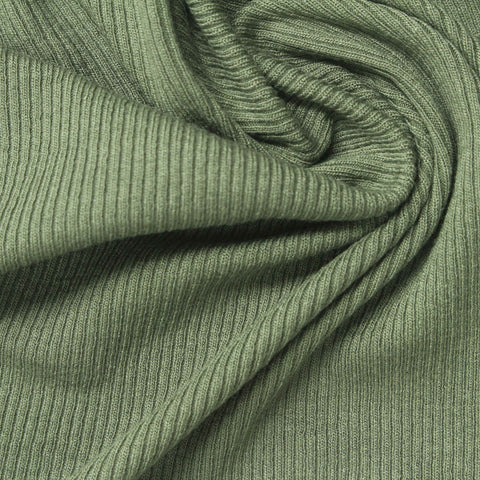 Sage Ribbed Rib Knit, Viscose