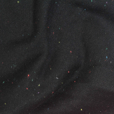 Black Marl French Terry, Poly-Cotton, 270 gsm