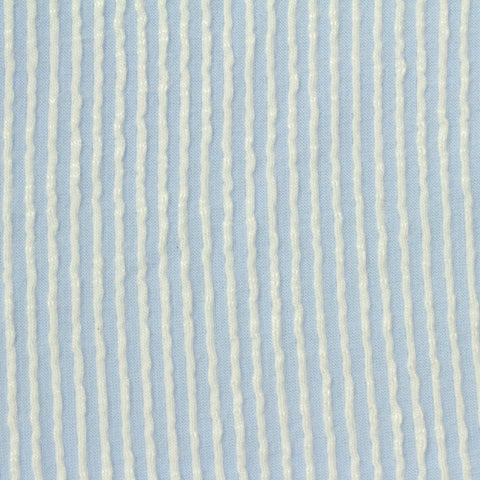 White Vertical-Stripe Jersey Knit, Viscose-Poly