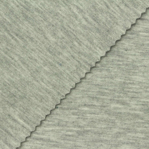 Brushed Viscose Acrylic Blend Stretch Scuba Knit Fabric, 380 gsm, 170 cm — Grey