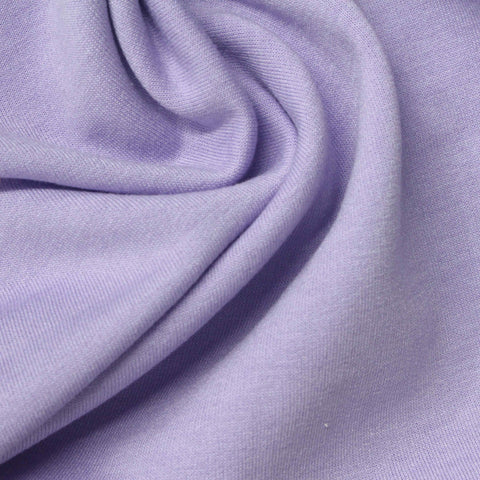 Brushed Polyester Viscose Stretch French Terry Fabric, 245 gsm, 160 cm — Purple