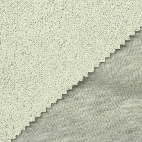 Light Grey Marl French Terry, Cotton-Poly, 323 gsm