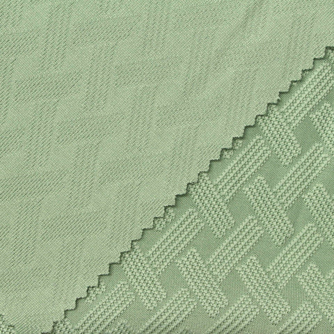Mint Green Tone-on-Tone Pointelle Knit, Polyester