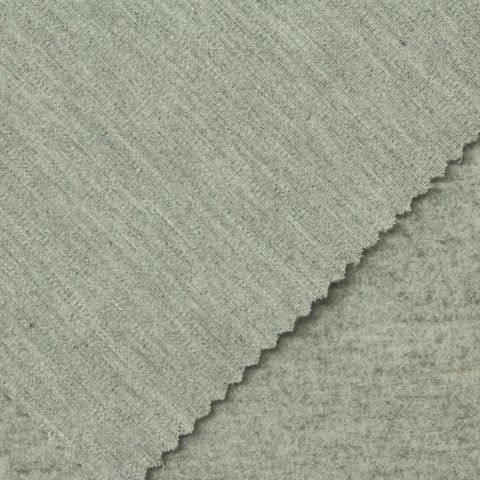 Brushed Viscose Nylon Stretch Ponte Knit Fabric, 470 gsm, 160 cm — Grey
