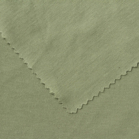 100% Cotton Interlock Knit Fabric, 165 gsm, 165 cm — Green