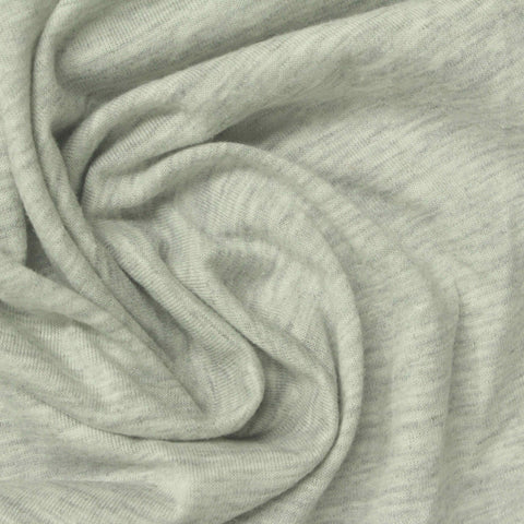 Light Grey Marl Jersey Knit, Cotton-Poly, 125 gsm