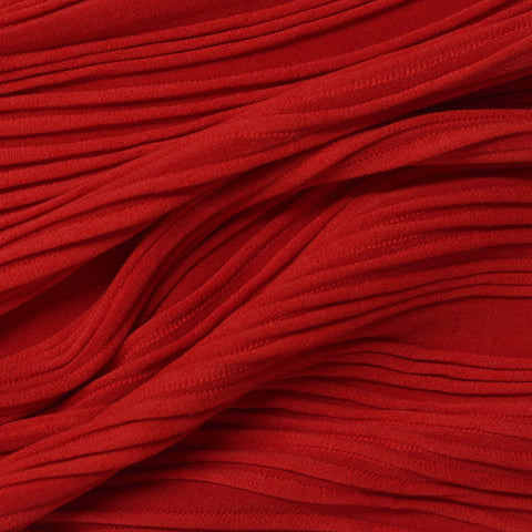 Jacquard Polyester Stretch Jersey Knit Fabric, 280 gsm — Red, ref EF-275633