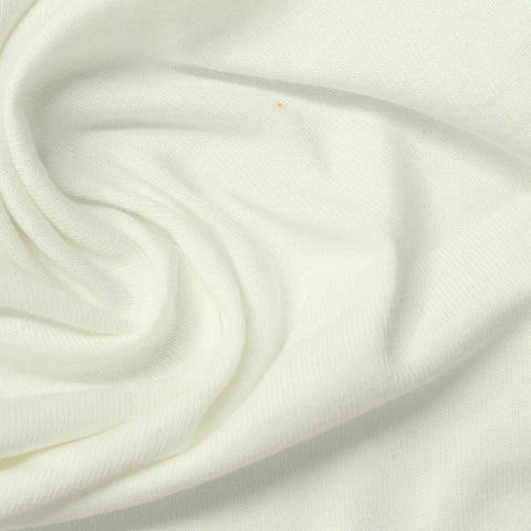 100% Cotton Jersey Knit Fabric, 315 gsm, 170 cm — White