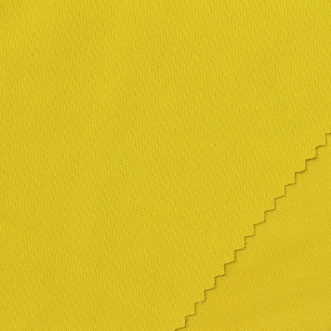 Polyester Stretch Interlock Knit Fabric, 230 gsm, 165 cm — Yellow