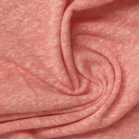 Pink Marl Jersey Knit, Linen-Poly