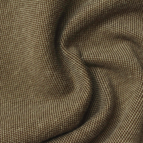 Brown Marl Interlock Knit, Poly-Cotton