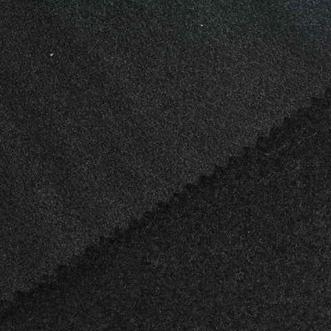 100% Polyester Knit Fabric, 415 gsm, 150 cm — Black