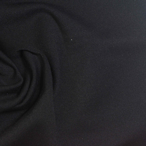 Nylon Stretch Interlock Knit Fabric, 240 gsm, 150 cm — Black, ref EF-266382