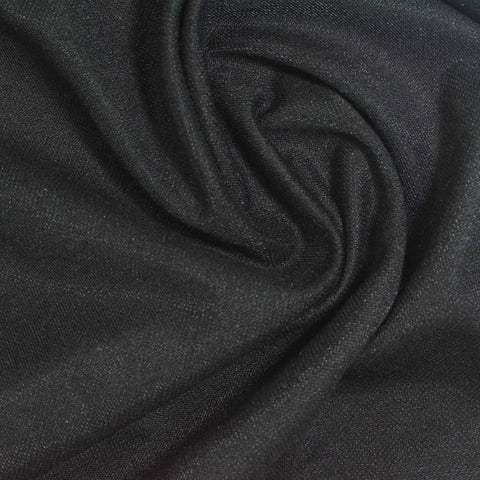 Black Textured Piqué Knit, Viscose-Nylon