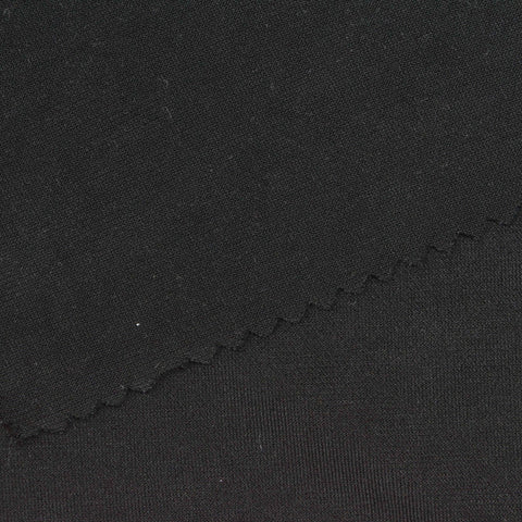 Polyester Stretch ITY Knit Fabric, 230 gsm — Black
