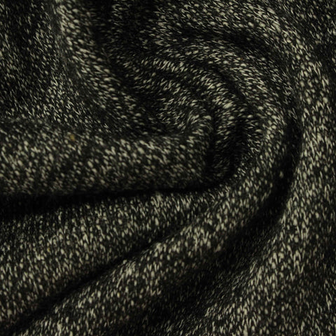 Cotton Polyester French Terry Fabric, 213 gsm, 165 cm — Black
