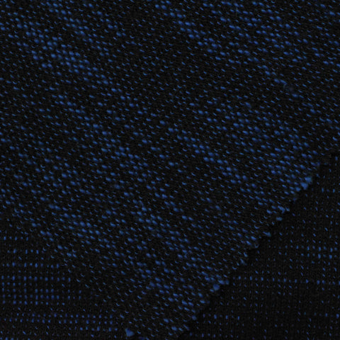 Black Marl Chunky Knit, Poly-Cotton, 312 gsm