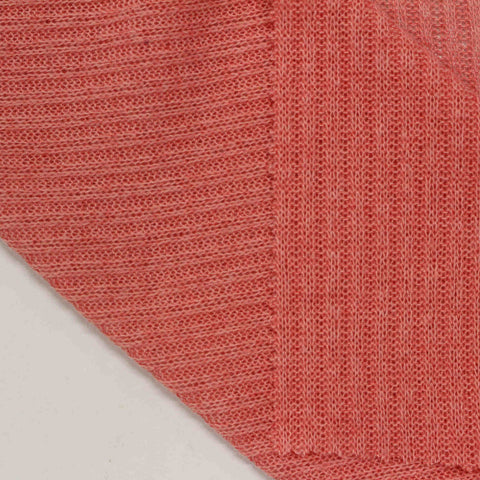 Red Marl Rib Knit, Poly-Viscose, 150 gsm