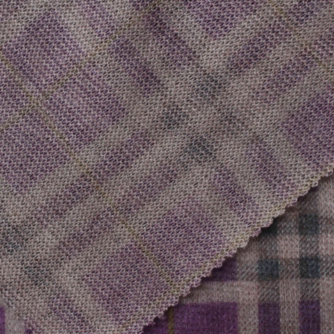 Purple Plaid Knit, Acrylic