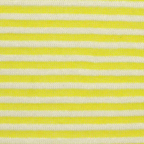 Yellow Horizontal-Stripe Jersey Knit, Poly-Viscose, 240 gsm