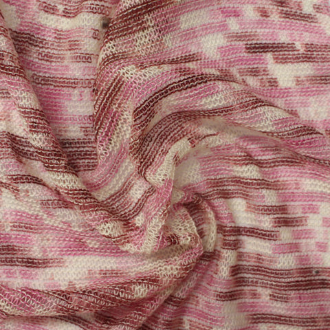 Pink Dashes Chunky Knit, Polyester