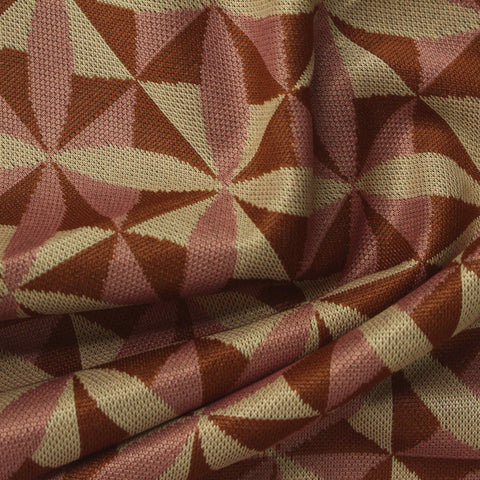 Brown Geometric Jacquard, Polyester