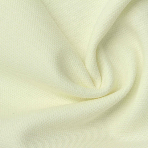 Off-White Textured Piqué Knit, Cotton-Poly