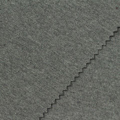 Grey Marl Ponte Knit, Cotton-Poly, 350 gsm