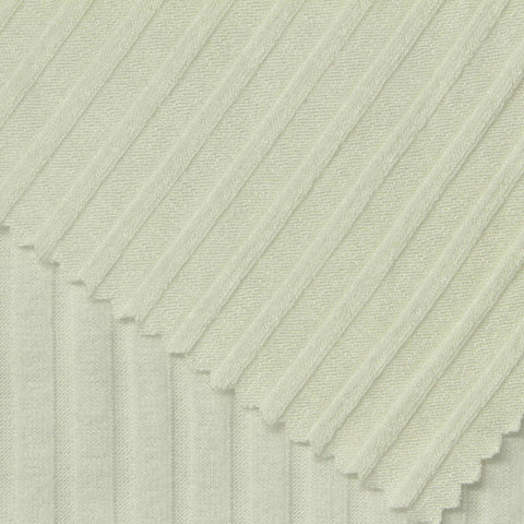 Brushed Viscose Stretch Rib Knit Fabric, 175 gsm — Beige