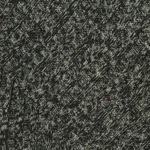 Dark Grey Marl Rib Knit, Polyester, 218 gsm