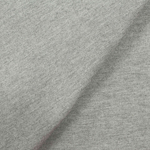 Heather Grey Marl Ponte Knit, Viscose-Poly